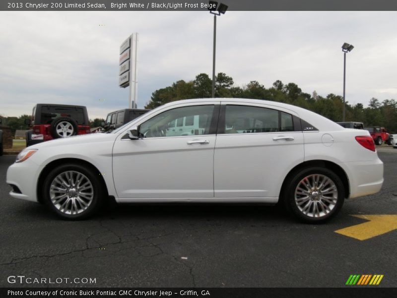 Bright White / Black/Light Frost Beige 2013 Chrysler 200 Limited Sedan