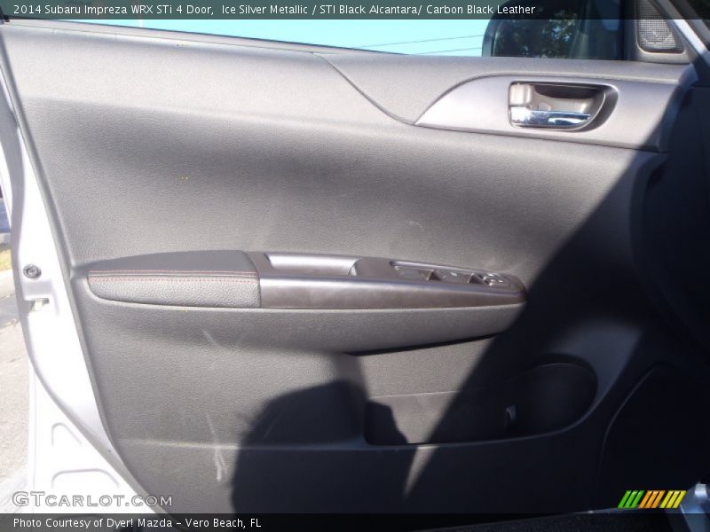 Ice Silver Metallic / STI Black Alcantara/ Carbon Black Leather 2014 Subaru Impreza WRX STi 4 Door