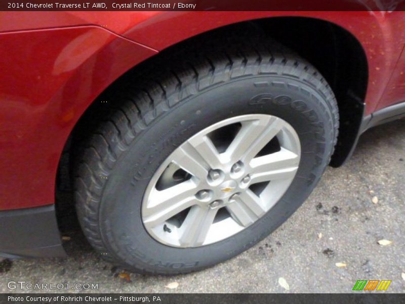 Crystal Red Tintcoat / Ebony 2014 Chevrolet Traverse LT AWD