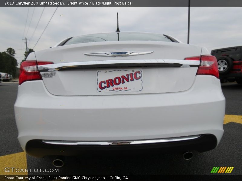 Bright White / Black/Light Frost Beige 2013 Chrysler 200 Limited Sedan