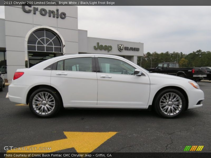 Bright White / Black/Light Frost Beige 2013 Chrysler 200 Limited Sedan