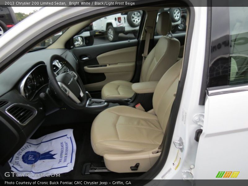 Bright White / Black/Light Frost Beige 2013 Chrysler 200 Limited Sedan