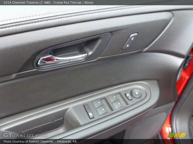 Crystal Red Tintcoat / Ebony 2014 Chevrolet Traverse LT AWD