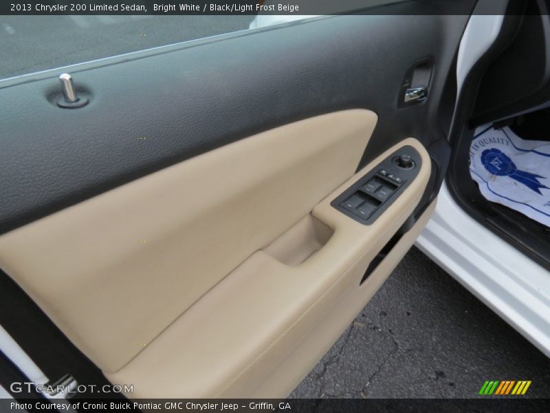 Bright White / Black/Light Frost Beige 2013 Chrysler 200 Limited Sedan