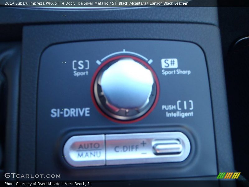 Ice Silver Metallic / STI Black Alcantara/ Carbon Black Leather 2014 Subaru Impreza WRX STi 4 Door