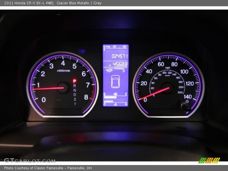 Glacier Blue Metallic / Gray 2011 Honda CR-V EX-L 4WD