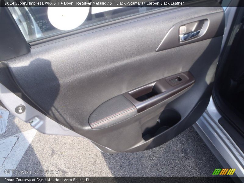 Ice Silver Metallic / STI Black Alcantara/ Carbon Black Leather 2014 Subaru Impreza WRX STi 4 Door