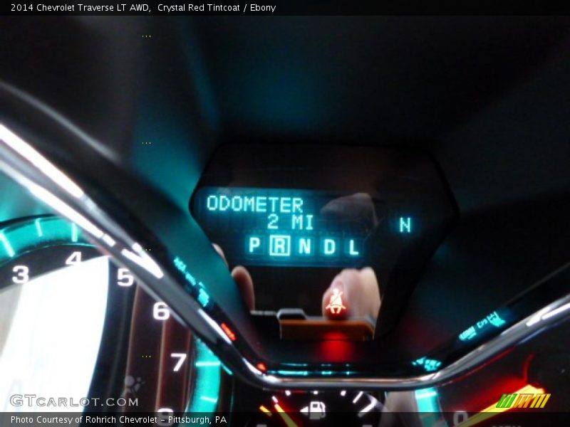 Crystal Red Tintcoat / Ebony 2014 Chevrolet Traverse LT AWD