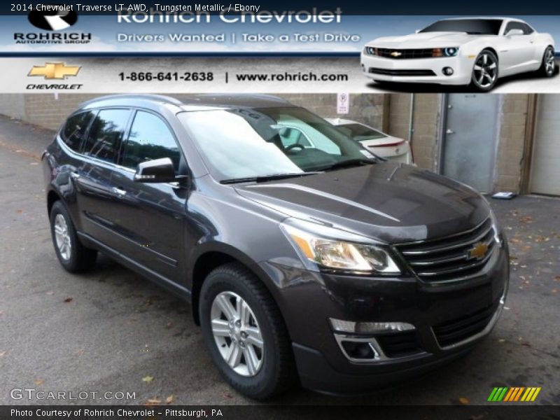Tungsten Metallic / Ebony 2014 Chevrolet Traverse LT AWD