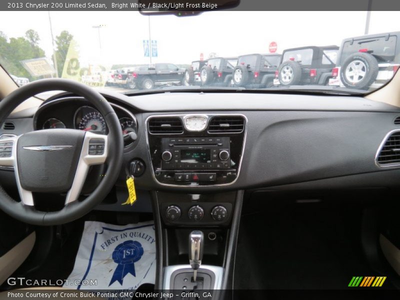 Bright White / Black/Light Frost Beige 2013 Chrysler 200 Limited Sedan