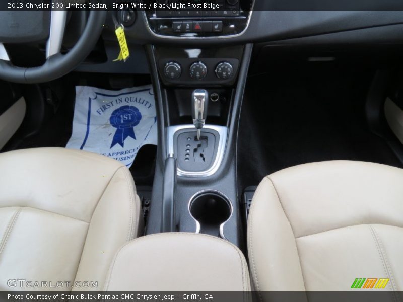 Bright White / Black/Light Frost Beige 2013 Chrysler 200 Limited Sedan