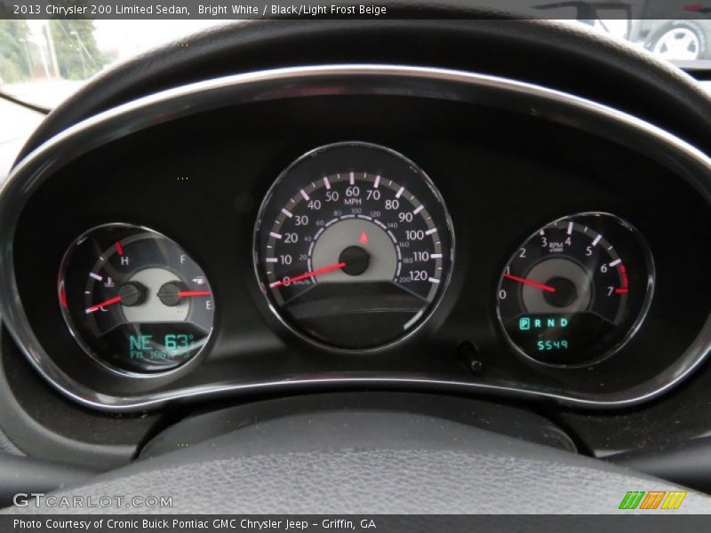 Bright White / Black/Light Frost Beige 2013 Chrysler 200 Limited Sedan