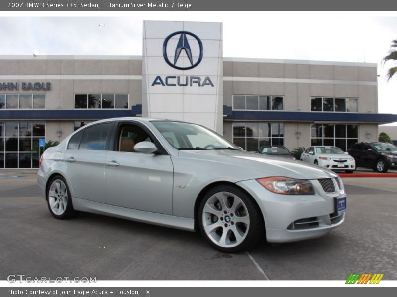 Titanium Silver Metallic / Beige 2007 BMW 3 Series 335i Sedan
