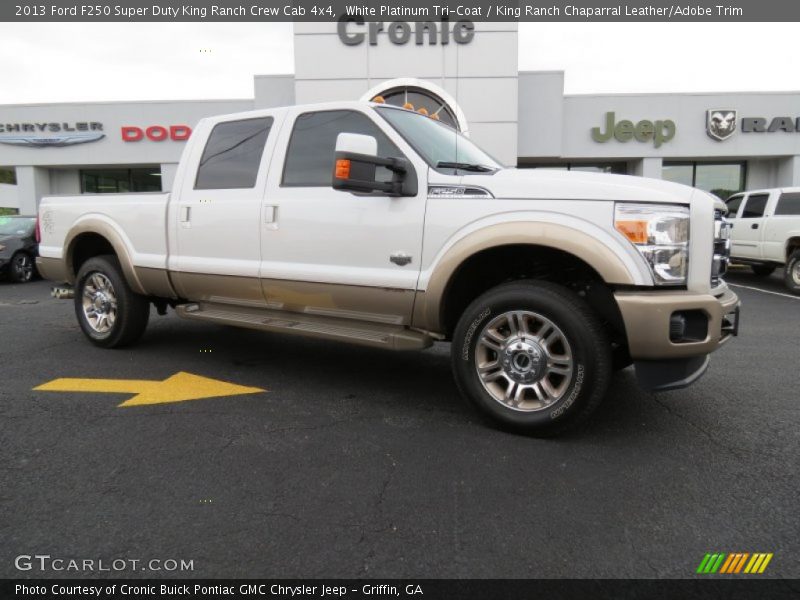 White Platinum Tri-Coat / King Ranch Chaparral Leather/Adobe Trim 2013 Ford F250 Super Duty King Ranch Crew Cab 4x4