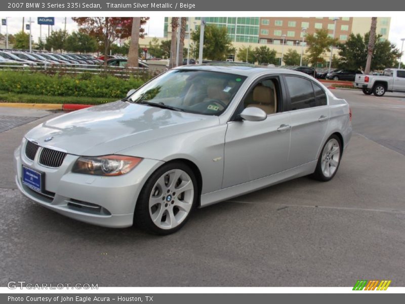 Titanium Silver Metallic / Beige 2007 BMW 3 Series 335i Sedan