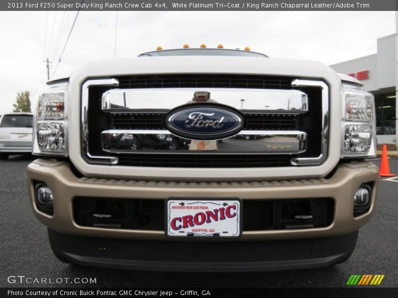 White Platinum Tri-Coat / King Ranch Chaparral Leather/Adobe Trim 2013 Ford F250 Super Duty King Ranch Crew Cab 4x4