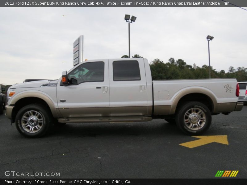 White Platinum Tri-Coat / King Ranch Chaparral Leather/Adobe Trim 2013 Ford F250 Super Duty King Ranch Crew Cab 4x4