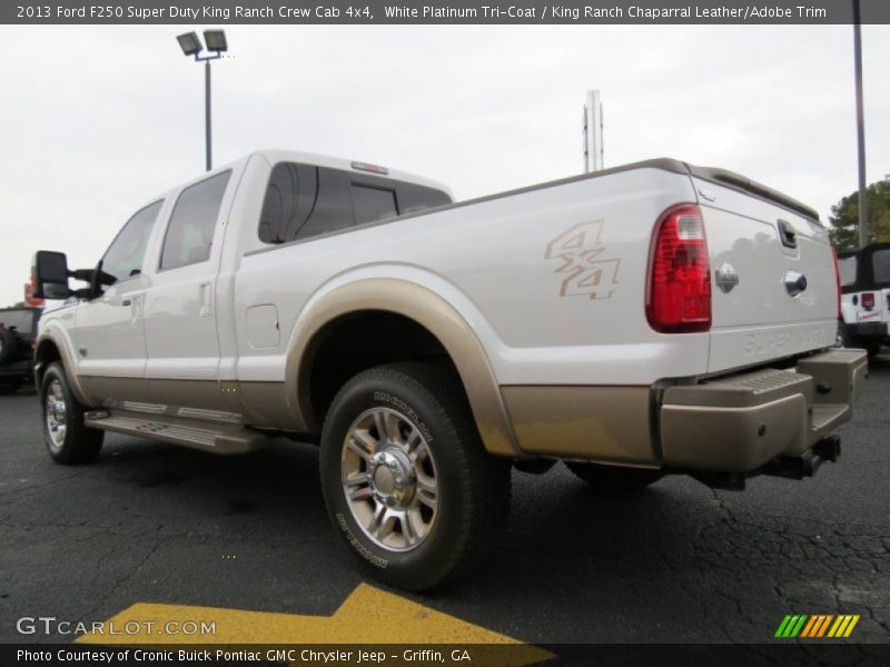 White Platinum Tri-Coat / King Ranch Chaparral Leather/Adobe Trim 2013 Ford F250 Super Duty King Ranch Crew Cab 4x4