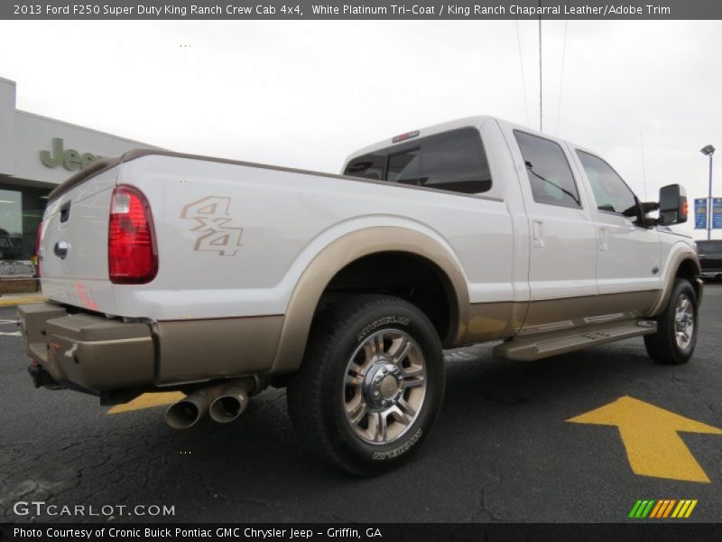 White Platinum Tri-Coat / King Ranch Chaparral Leather/Adobe Trim 2013 Ford F250 Super Duty King Ranch Crew Cab 4x4