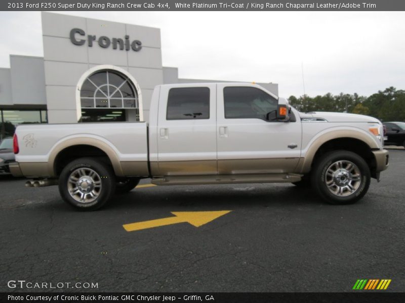 White Platinum Tri-Coat / King Ranch Chaparral Leather/Adobe Trim 2013 Ford F250 Super Duty King Ranch Crew Cab 4x4