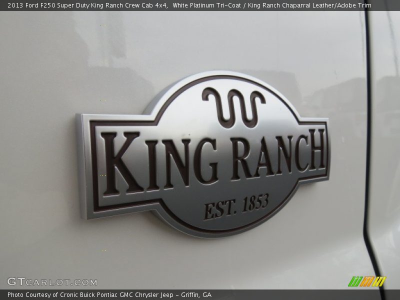 White Platinum Tri-Coat / King Ranch Chaparral Leather/Adobe Trim 2013 Ford F250 Super Duty King Ranch Crew Cab 4x4