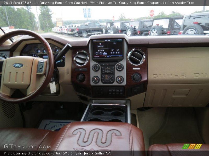 White Platinum Tri-Coat / King Ranch Chaparral Leather/Adobe Trim 2013 Ford F250 Super Duty King Ranch Crew Cab 4x4