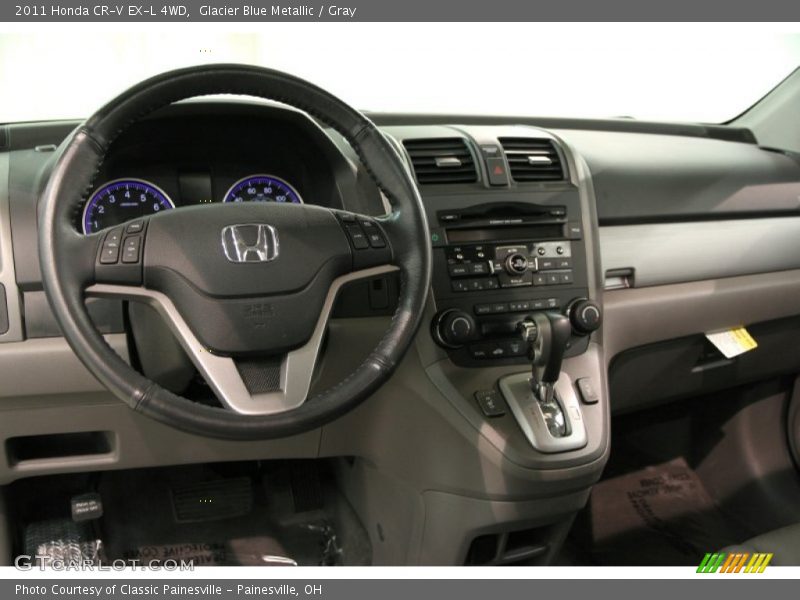 Glacier Blue Metallic / Gray 2011 Honda CR-V EX-L 4WD