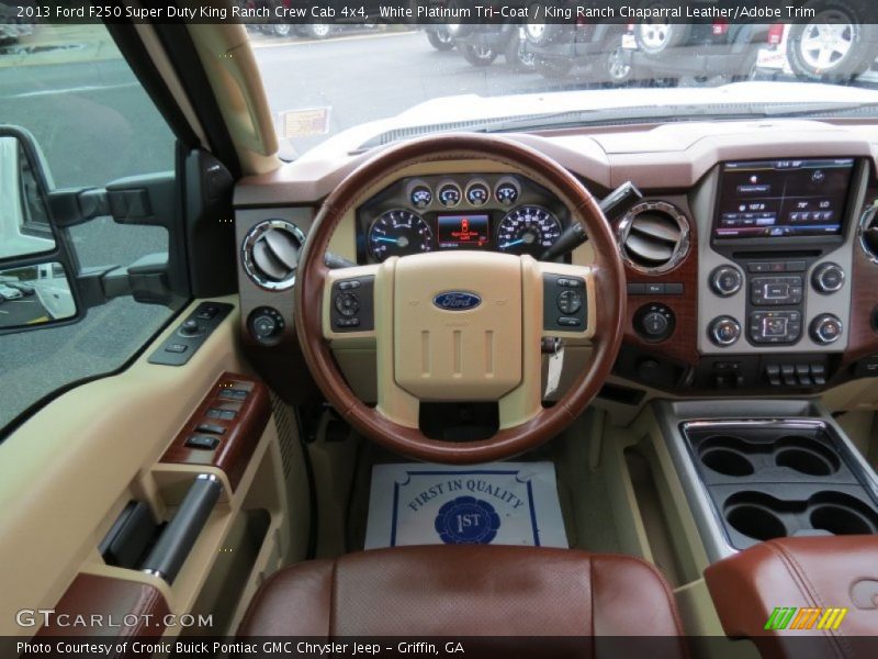 White Platinum Tri-Coat / King Ranch Chaparral Leather/Adobe Trim 2013 Ford F250 Super Duty King Ranch Crew Cab 4x4
