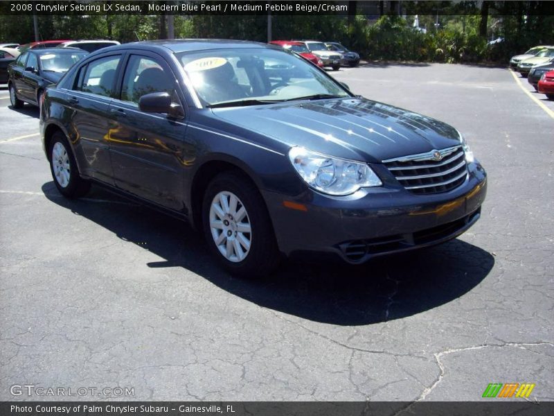 Modern Blue Pearl / Medium Pebble Beige/Cream 2008 Chrysler Sebring LX Sedan