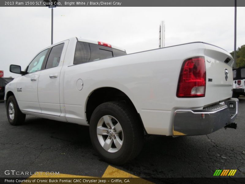 Bright White / Black/Diesel Gray 2013 Ram 1500 SLT Quad Cab