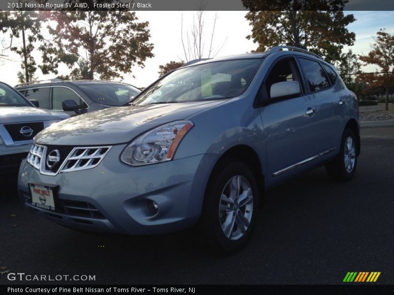 Frosted Steel / Black 2013 Nissan Rogue SV AWD