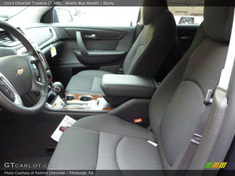Atlantis Blue Metallic / Ebony 2014 Chevrolet Traverse LT AWD