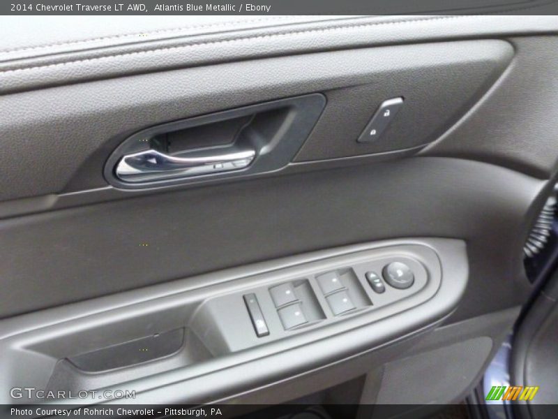 Atlantis Blue Metallic / Ebony 2014 Chevrolet Traverse LT AWD