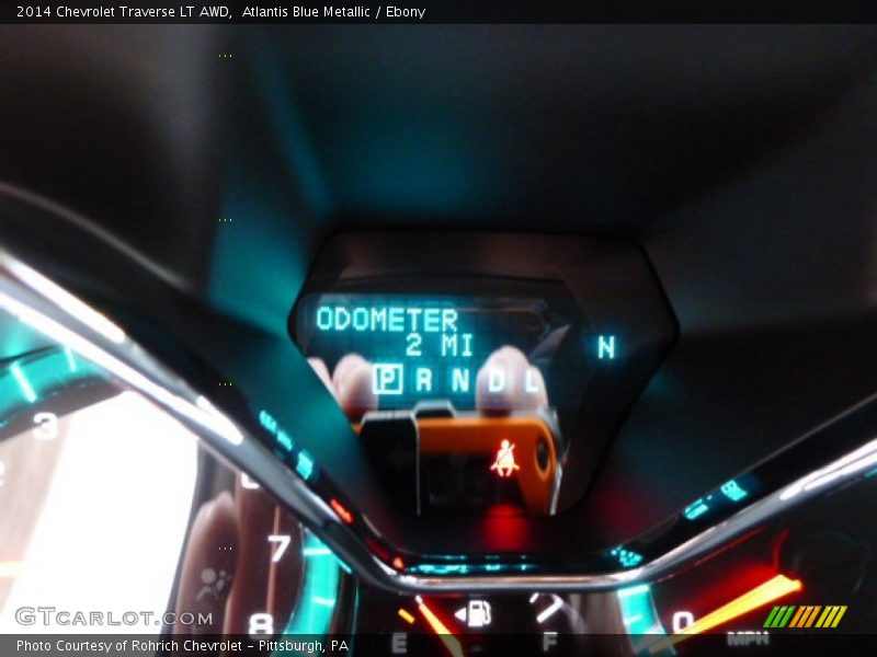 Atlantis Blue Metallic / Ebony 2014 Chevrolet Traverse LT AWD