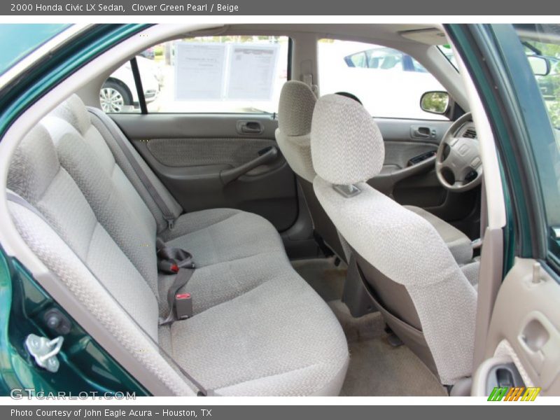 Rear Seat of 2000 Civic LX Sedan
