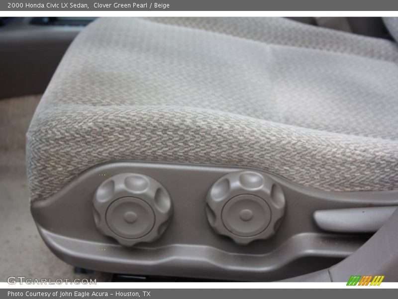 Clover Green Pearl / Beige 2000 Honda Civic LX Sedan
