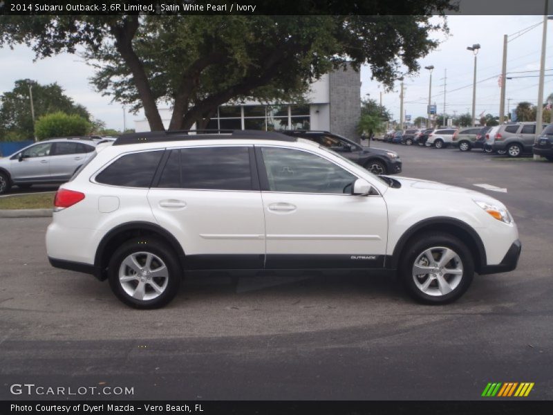 Satin White Pearl / Ivory 2014 Subaru Outback 3.6R Limited