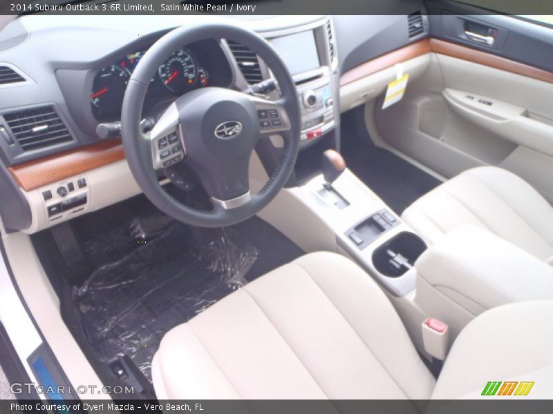 Ivory Interior - 2014 Outback 3.6R Limited 