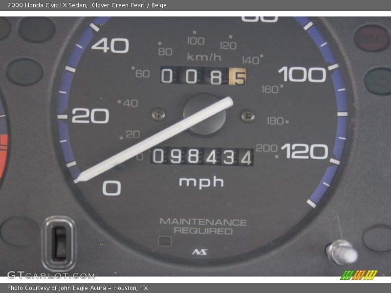 Clover Green Pearl / Beige 2000 Honda Civic LX Sedan