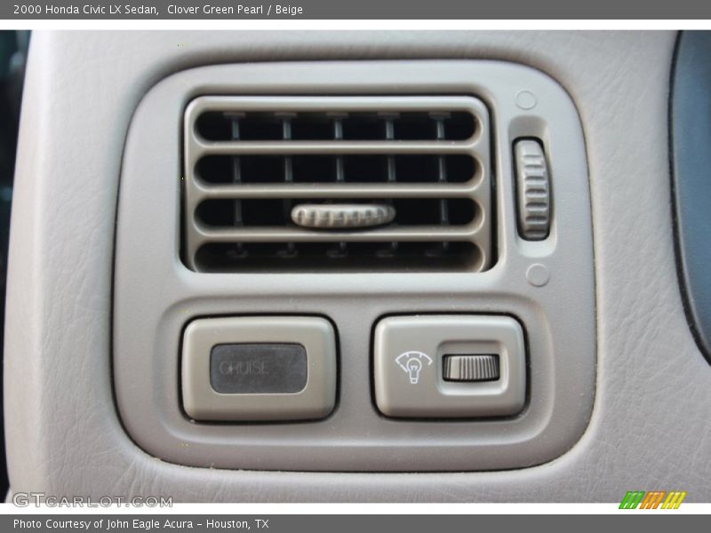 Clover Green Pearl / Beige 2000 Honda Civic LX Sedan