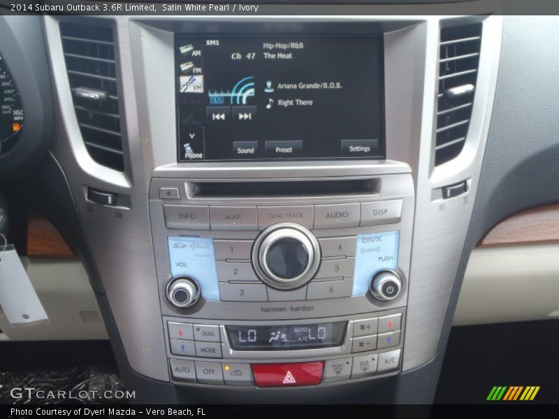 Satin White Pearl / Ivory 2014 Subaru Outback 3.6R Limited