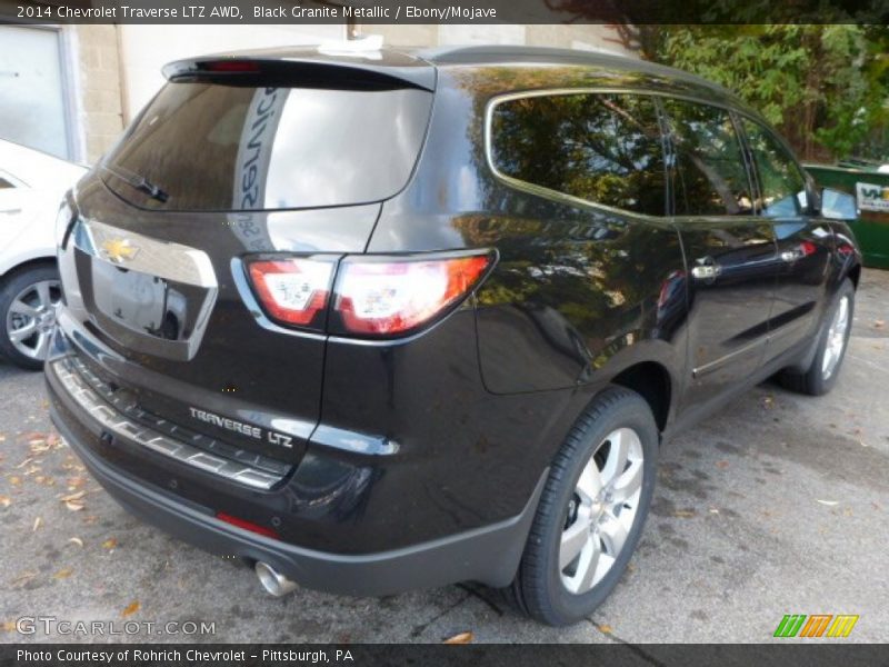 Black Granite Metallic / Ebony/Mojave 2014 Chevrolet Traverse LTZ AWD