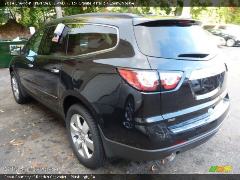 Black Granite Metallic / Ebony/Mojave 2014 Chevrolet Traverse LTZ AWD