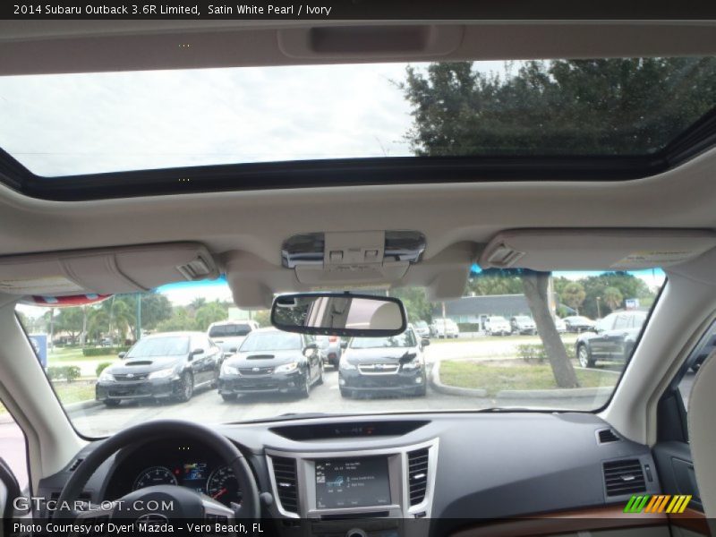 Satin White Pearl / Ivory 2014 Subaru Outback 3.6R Limited