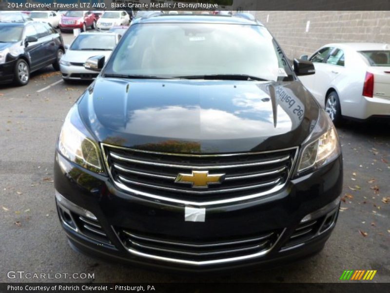 Black Granite Metallic / Ebony/Mojave 2014 Chevrolet Traverse LTZ AWD