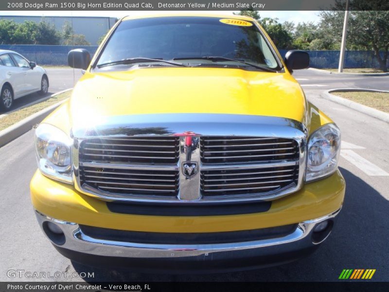 Detonator Yellow / Medium Slate Gray 2008 Dodge Ram 1500 Big Horn Edition Quad Cab
