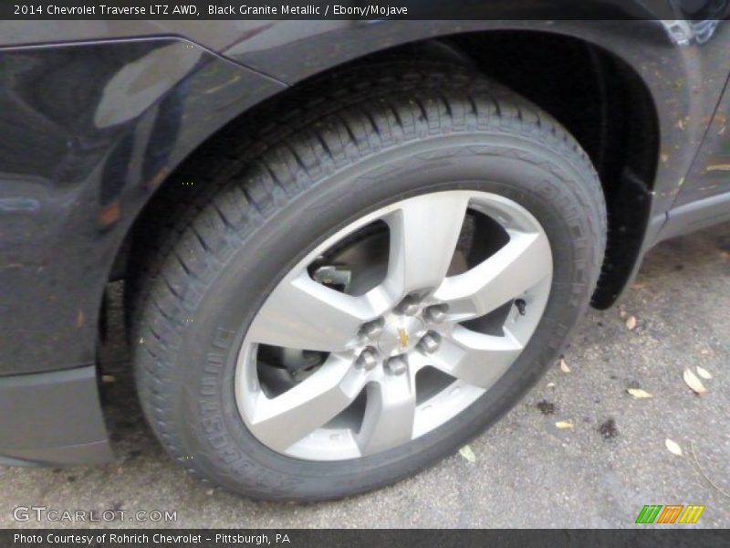 Black Granite Metallic / Ebony/Mojave 2014 Chevrolet Traverse LTZ AWD