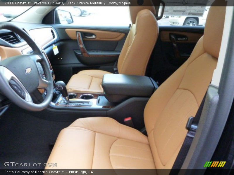 Black Granite Metallic / Ebony/Mojave 2014 Chevrolet Traverse LTZ AWD
