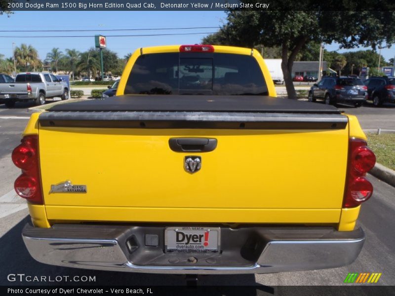 Detonator Yellow / Medium Slate Gray 2008 Dodge Ram 1500 Big Horn Edition Quad Cab