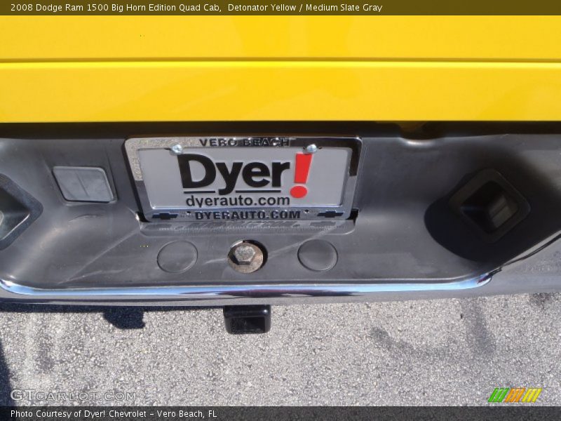 Detonator Yellow / Medium Slate Gray 2008 Dodge Ram 1500 Big Horn Edition Quad Cab